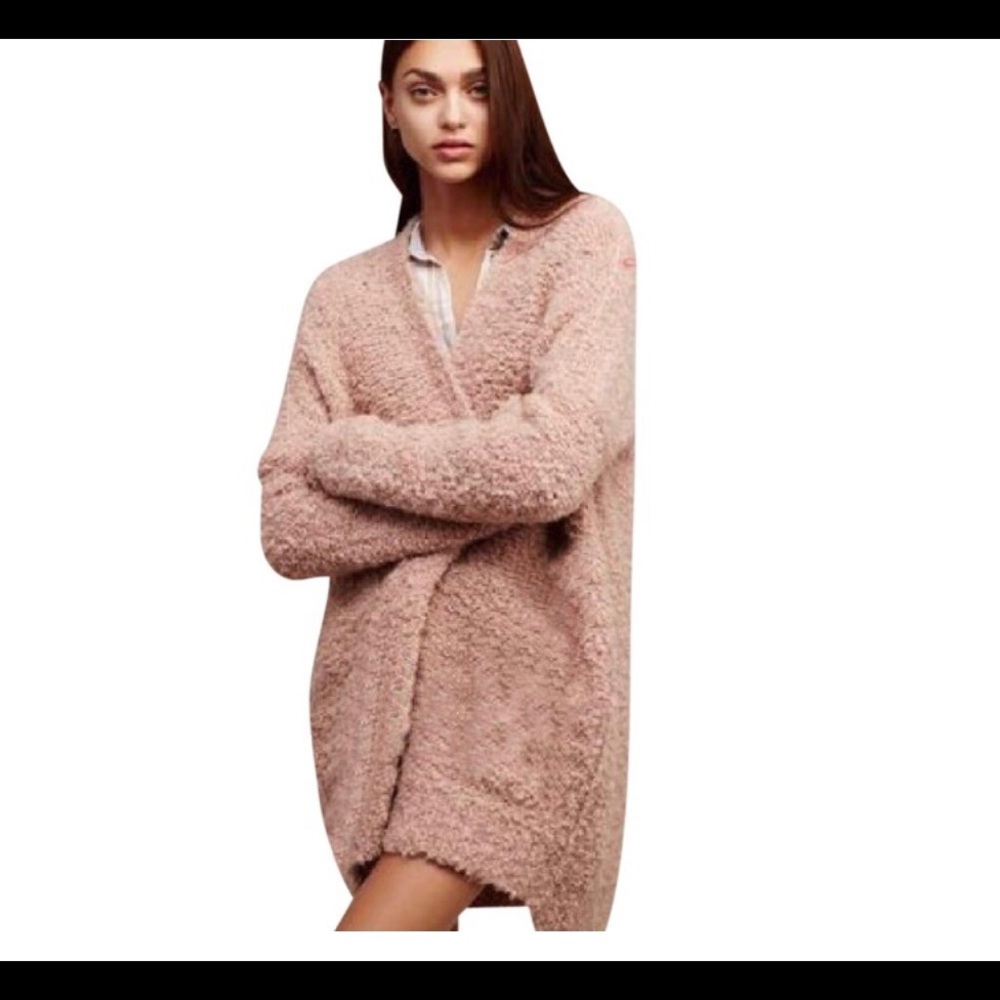 Free People blush/mauve/pink boucle sweater